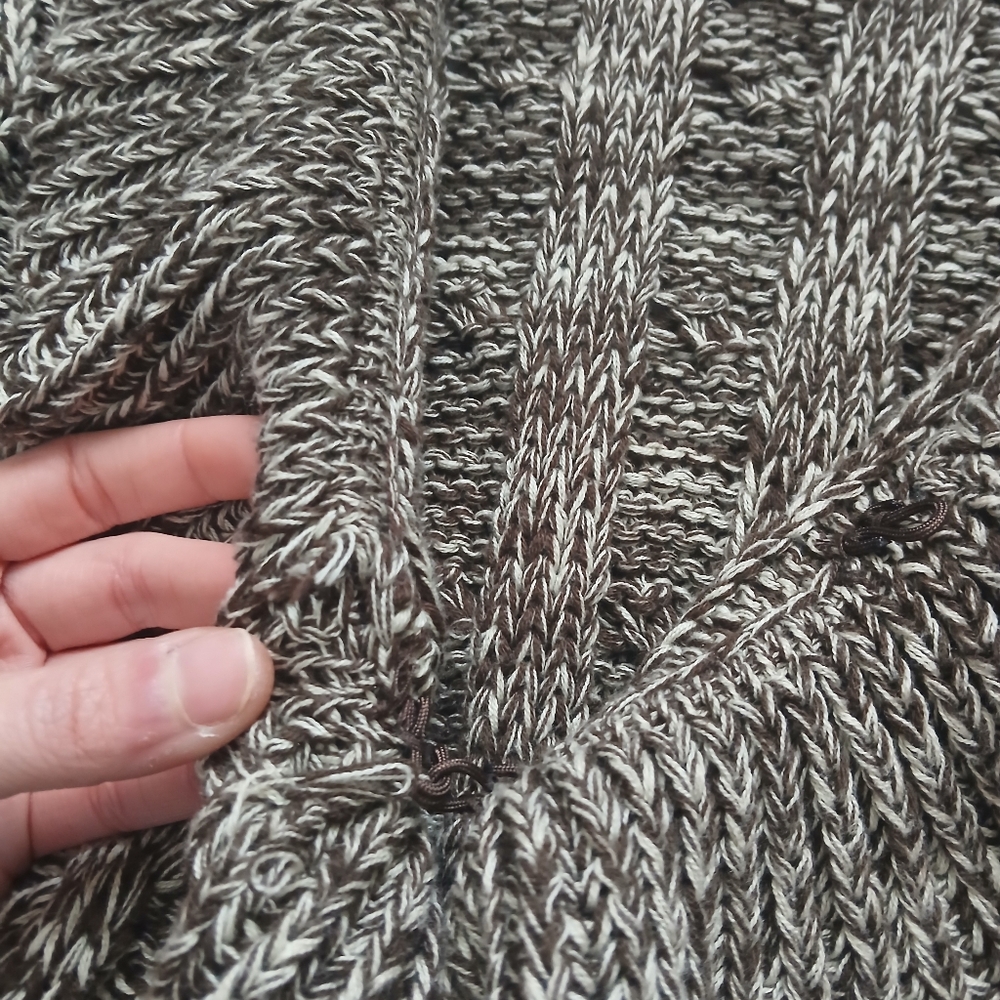 Vintage INC Ruffled Brown Cardigan - Picture 4 of 8